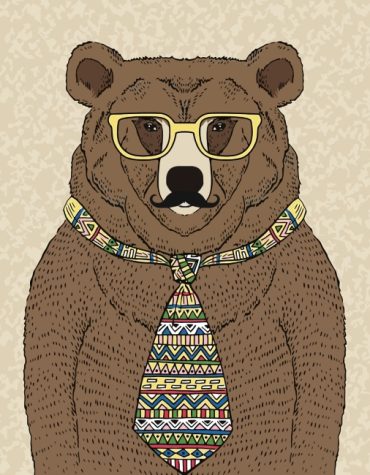 Grizzly Bear with Glasses Paint By Numbers
