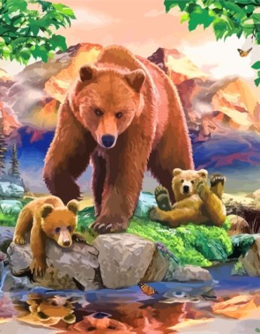 Bear Family Paint By Numbers