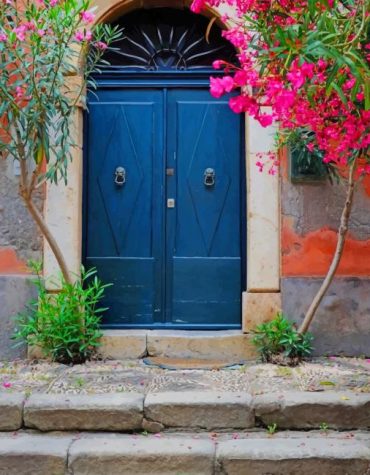 Blue Door Colorful Garden Paint By Numbers