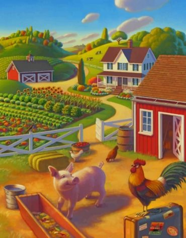 Beautiful Countryside Farm Paint By Numbers