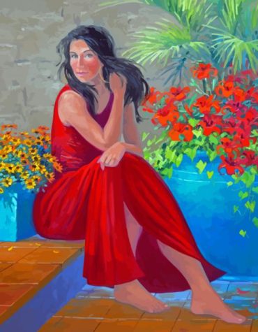 Lady Senkarik in Bloom Paint By Numbers