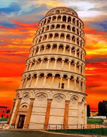 Leaning Tower of Pisa Italy Paint By Numbers
