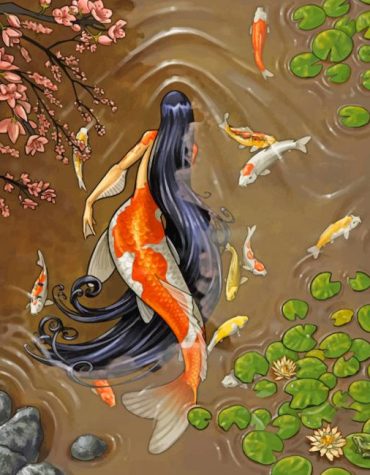 Green Mermaid Fantasy Paint By Numbers