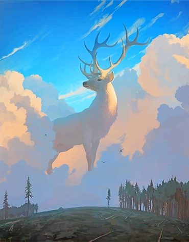 Magical White Deer Paint By Numbers