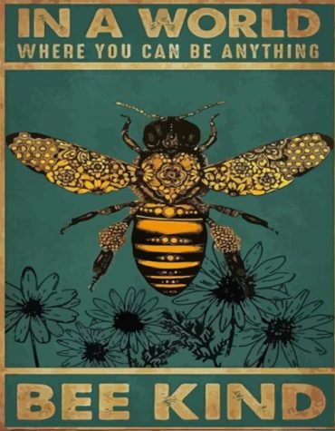 Kind Bee Poster Paint By Numbers