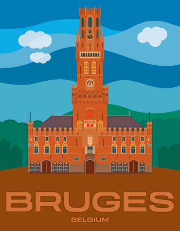 Belfry of Bruges Belgium Paint By Numbers