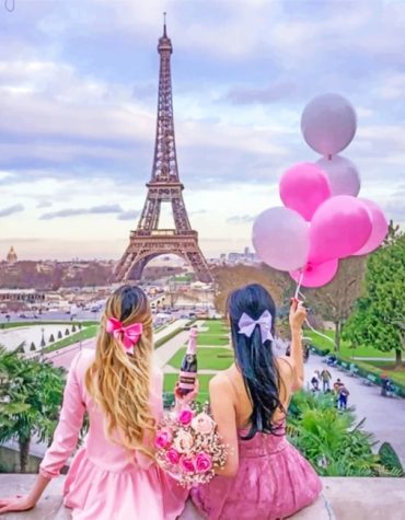 Best Friends in Paris Paint By Numbers