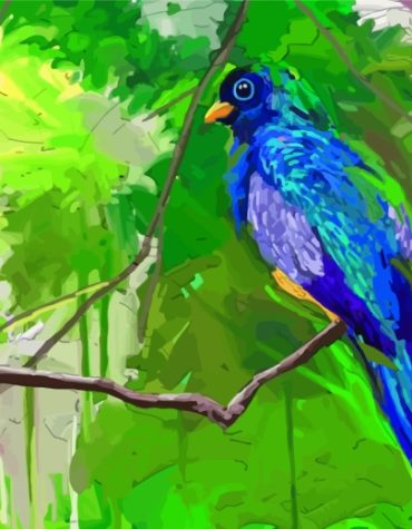 Blue Birds On Tree Paint By Numbers