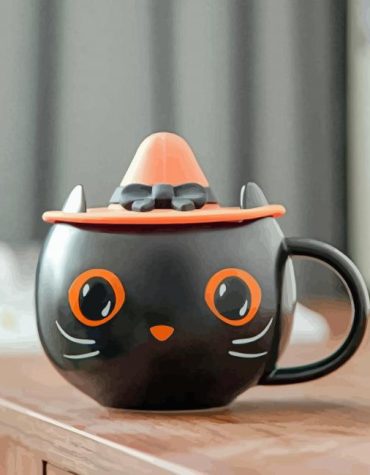 Black Cat Mug Paint By Numbers