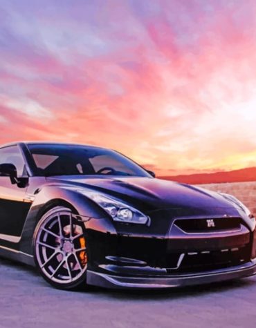 Black Nissan GTR Paint By Numbers
