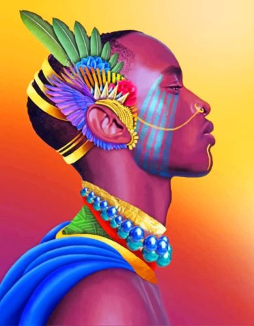 Colorful African Man Paint By Numbers