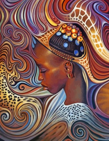 Black African Girl Paint By Numbers