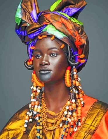 Elegant African Woman Paint By Numbers