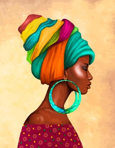 Afro-Centric Black Woman Paint By Numbers