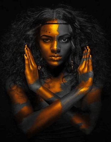Elegant Black Woman Paint By Numbers