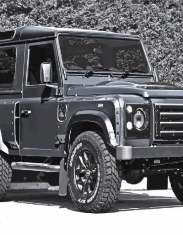 Land Rover Defender Monochrome Paint By Numbers