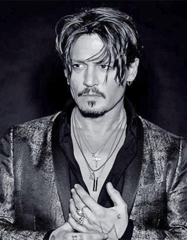 Johnny Depp Monochrome Paint By Numbers