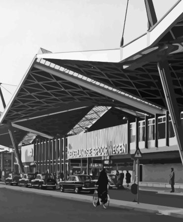 Vintage Tilburg Train Station Paint By Numbers