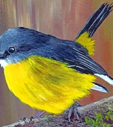 Black and Yellow Bird Paint By Numbers