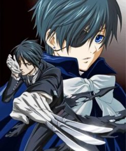 Ciel and Sebastian Anime Art Paint By Numbers
