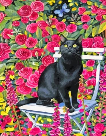 Majestic Black Cat Paint By Numbers