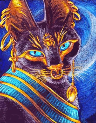 Black Cat and Egyptian Heritage Paint By Numbers