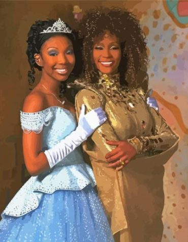 Whitney Houston in Black Cinderella Paint By Numbers