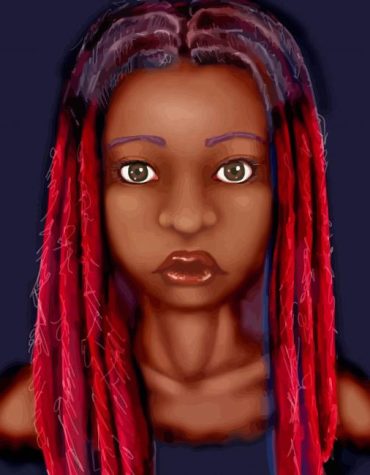 Black Woman Red Dreads Paint By Numbers