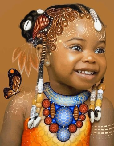 Little African Girl Paint By Numbers