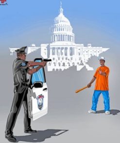 Black African Police Officer Paint By Numbers