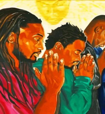 Black African Man Praying Paint By Numbers