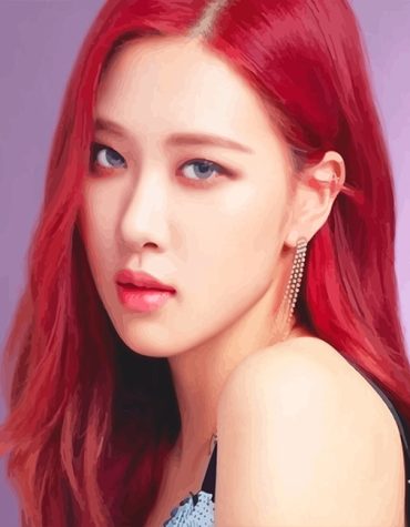 Rose Black Pink Kpop Paint By Numbers