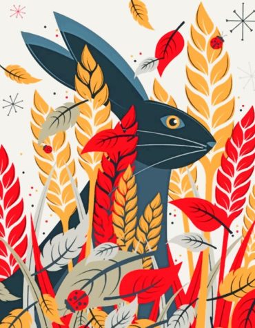 Black Bunny Paint By Numbers