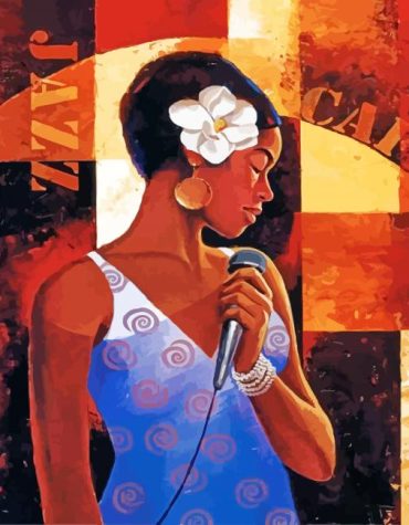 Black Woman Singing Paint By Numbers