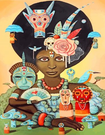 Elegant African Woman Paint By Numbers