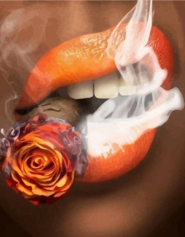 Black Woman with Red Lips Paint By Numbers