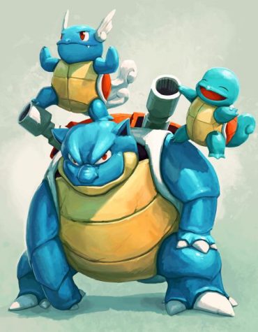 Blastoise and Squirtle Paint By Numbers