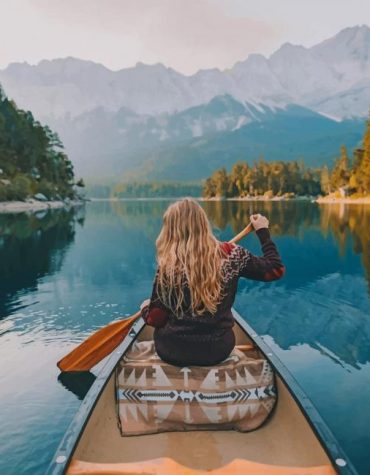 Blonde Girl in Scenic Seascape Paint By Numbers