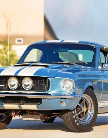Ford GT500 Blue Car Paint By Numbers
