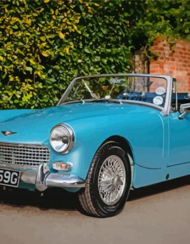 Blue Austin Healey Classic Cars Paint By Numbers