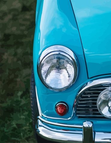 Classic Blue Car Details Unveiled Paint By Numbers