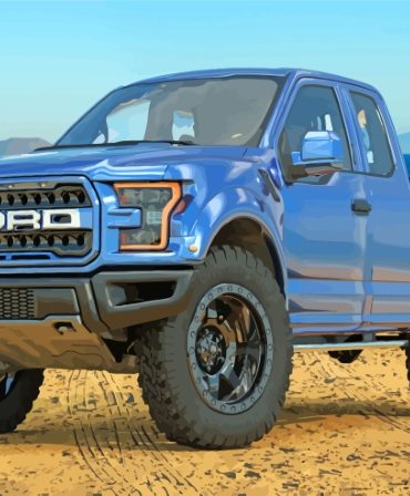 Blue Ford Offroad Beast Paint By Numbers