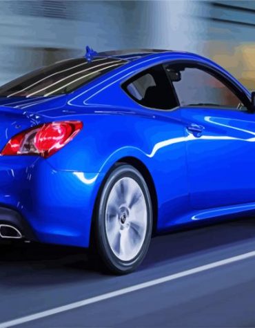 Blue Hyundai Genesis Car Paint By Numbers