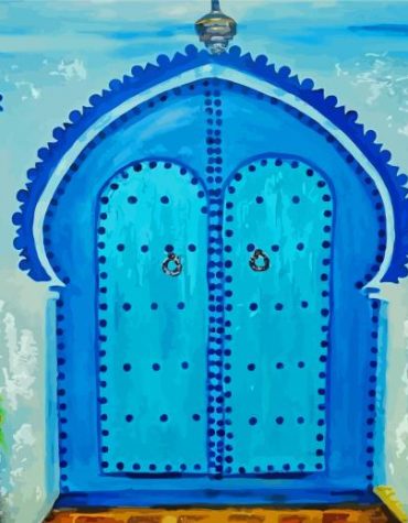 Moroccan Blue Doorway Paint By Numbers