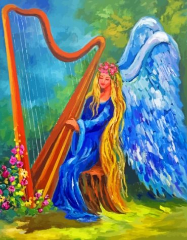 Blue Angel Fantasy Art Paint By Numbers