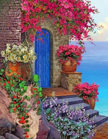 Blue Door Santorini Paint By Numbers