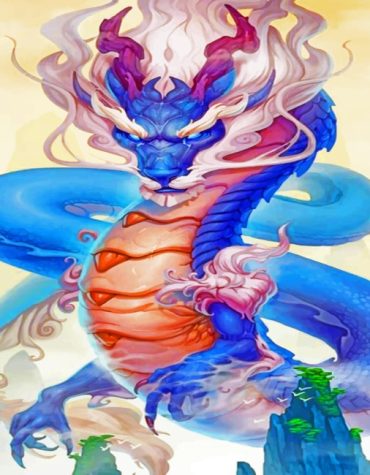 Blue Dragon Fantasy Paint By Numbers