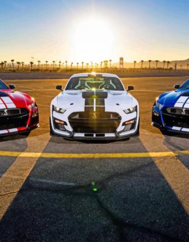 Blue Mustang Car Paint By Numbers