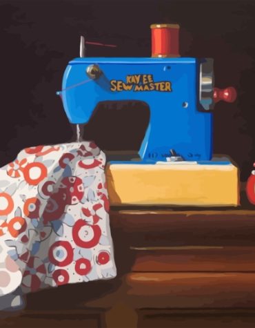 Blue Sewing Paint By Numbers