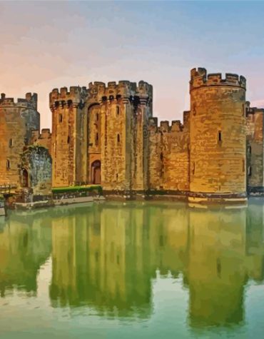 Explore Bodiam Castle Reflection Paint By Numbers